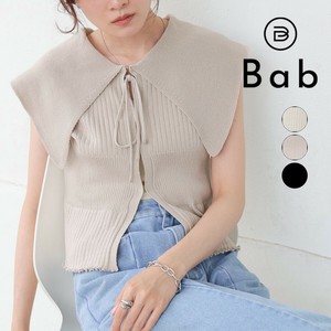 【2025新作】ビッグカラーサマーニットトップス◇さらりとした肌ざわりの薄手ニット素材