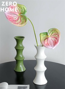 水耕栽培の花瓶 竹節 装飾品 花瓶 レトロ 洗練された 陶磁器の花瓶