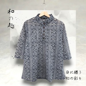 <2025夏物新作>数量限定!大好評!在庫限り!夏の和柄シリーズ七分袖Tシャツ　2025夏物人気　和調