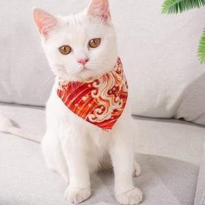 犬猫 スタイ 4色3サイズ ペット 犬猫兼用 よだれかけ 総柄