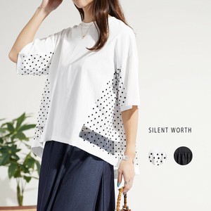 Button Shirt/Blouse Switched Pullover Dot Tulle [2025 NEW]