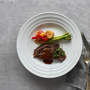 美浓烧 大餐盘/中餐盘 深盘 白色 28cm 日本制造