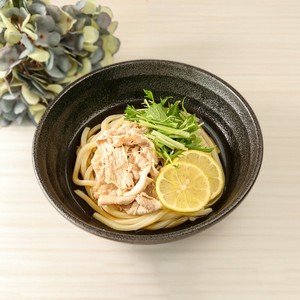 【美濃焼】全2サイズ 鳴門 黒耀 麺鉢 24cm 23cm 日本製 磁器