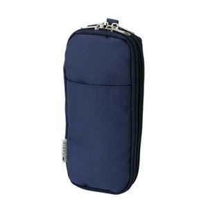 【エムプラン】収納用品 ペンケース･ダブルラウンドジップ【注意事項を必ずご確認ください】