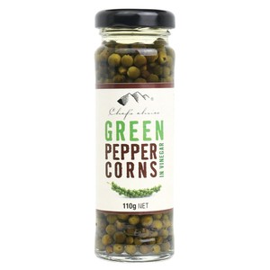 シェフズチョイス 生胡椒 酢漬け 110g グリーンペッパー ホール 無添加 Green Peppercorns in Vinegar