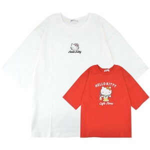 T 恤/上衣 Hello Kitty凯蒂猫 刺绣 女士 短袖 Sanrio三丽鸥 印花