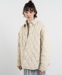 【ELOOPS】オーバーサイズ マットキルティングジャケット