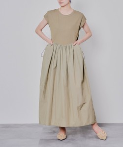 Casual Dress Side Gathered Voluminous Skirts