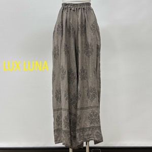 Full-Length Pant Waist Linen Wide Pants Made in Italy