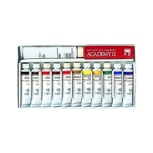 クサカベ 油絵具 12色セット アカデミー12