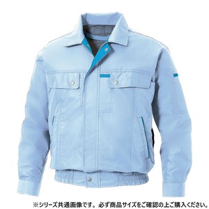 サンエス 長袖ワークブルゾン 13:サックス LL KF90450