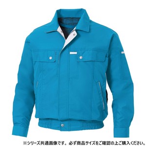 サンエス 長袖ワークブルゾン 37:ターコイズブルー L KF90450