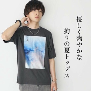 [MinoriTY] T-shirt Crew Neck T-Shirt Printed Short Sleeve