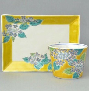 Kutani ware Cup & Saucer Set Summer