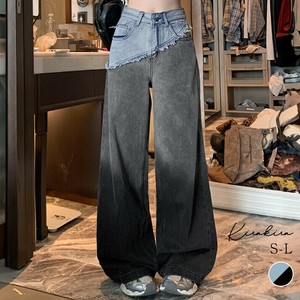 デニム《切替ワイドデニムパンツ 3サイズ》