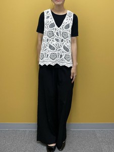 ラッセルレース刺繍2wayタンク【2025SS新作】