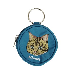 【予約商品】【2025AW新作】アニマル刺繍丸ポーチ　イヌ　猫　シュナウザー　柴犬