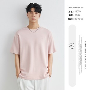 P21973 Tシャツ 半袖 男 2025春夏新作 涼感 ゆるい トップス  韓国風  メンズ カジュアル ファッション