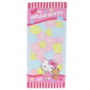 【フェイスタオル】ハローキティ プリントロングタオル KT ファンシースナック