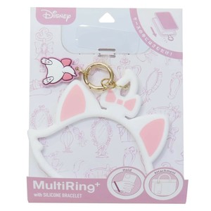 【スマホアクセ】おしゃれキャット マルチリングプラス シリコンブレスレット マリー