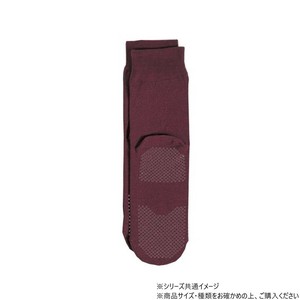 神戸生絲　コベス　婦人ゴム無しすべり止め(綿混)22-24cm  3334  ローズ