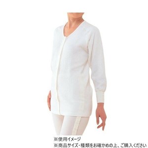 神戸生絲　婦人キルト/前開き長袖(ホック式)M  BM2F   保温肌着　オフ白