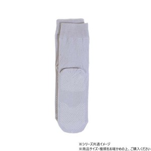 神戸生絲　コベス　婦人ゴム無しすべり止め(綿混)22-24cm  3334  グレー