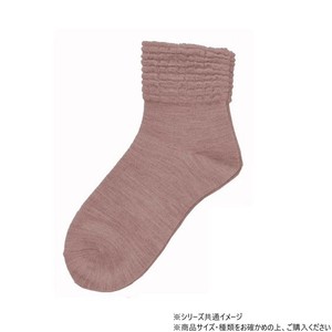 神戸生絲　コベス　婦人ゴムなしソックス (毛混)22-24cm  3111  ローズ