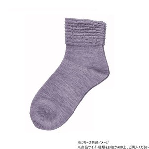 神戸生絲　コベス　婦人ゴムなしソックス (毛混)22-24cm  3111  パープル
