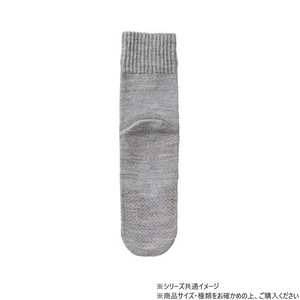 神戸生絲　コベス　紳士ゴム無しすべり止め(毛混)24-26cm  5555  グレー