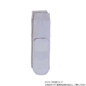 神戸生絲　コベス　紳士ゴム無しすべり止め(綿混)24-26cm  5556  グレー