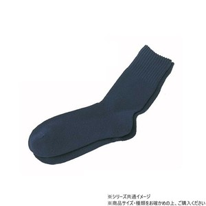 神戸生絲　コベス　紳士ゴムなしソックス (毛混)24-26cm  5111  ネイビー