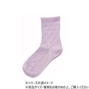 神戸生絲　婦人ゴムなし柄すべり止めソックス(ドット)22-24cm  3336  ラベンダー