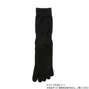 神戸生絲　紳士5本指ソックス24-26cm  5190  ブラック