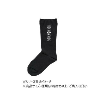 神戸生絲　コベス　紳士柄しめつけません毛混ソックス24-27cm  5902  ブラック