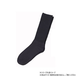 神戸生絲　紳士ふくらはぎ楽らく(綿混)滑り止めソックス24-27cm  5957  ブラック