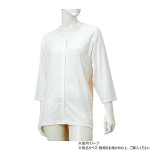 神戸生絲　コベス　婦人薄手のびのびワンタッチ肌着7分袖M-L  GZ6FML  オフホワイト
