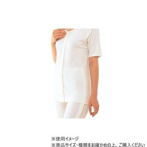 神戸生絲 婦人前開き5分袖(ホック付) S No.51F オフホワイト
