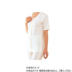 神戸生絲　婦人前開き5分袖(ホック式)L  No.51F  ワンタッチ肌着オフ白