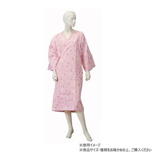 神戸生絲　コベス　婦人カラー湯上り(付袖)L  No.82  ピンク
