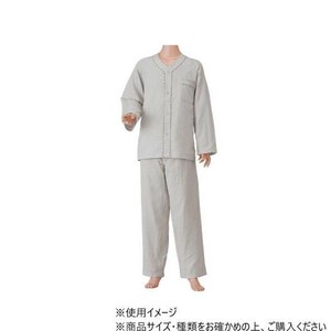神戸生絲 紳士楽らくガーゼパジャマ上下(長袖) M No.801  グレー