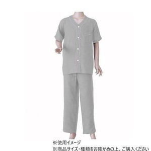 神戸生絲 紳士楽らくガーゼパジャマ上下(半袖) M No.800  グレー