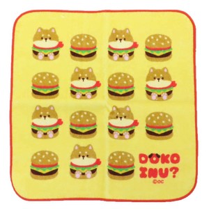 【ハンドタオル】DOKO INU? ハンカチタオル ドコイヌ ハンバーガー