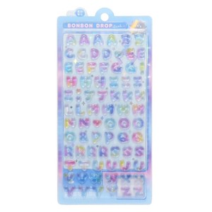 【シール】ボンボンドロップシール 文字 もじもじボンボン アルファベット