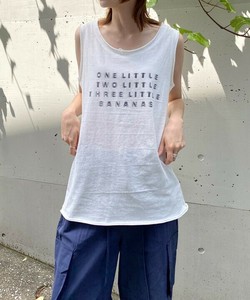 【2025春夏新作】ゆったりノースリ レタープリント薄手ノースリーブトップス