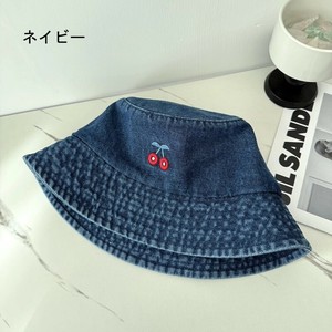 帽子 3色 レディースハット リボン アウトドア デニム ハット デニム さくらんぼ