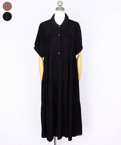 Casual Dress A-Line Short Sleeve Dress Switching Tiered [2025 NEW]