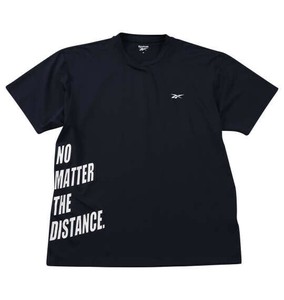 REEBOK ビッグサイズ 穴開きメッシュ半袖Tシャツ ネイビー