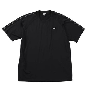 REEBOK ビッグサイズ 穴開きメッシュ半袖Tシャツ ブラック