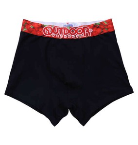 OUTDOOR PRODUCTS ビッグサイズ 綿ベア天転写ゴムブラックボクサーパンツ ストロベリー×ブラック